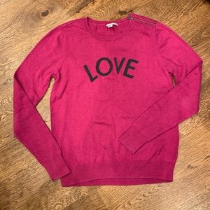 Pink “Love” Sweater